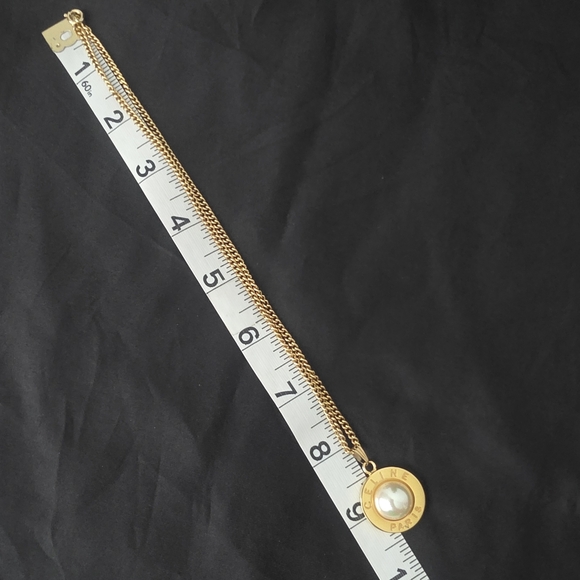 Auth CELINE PEARL Gold Necklace - Picture 7 of 7